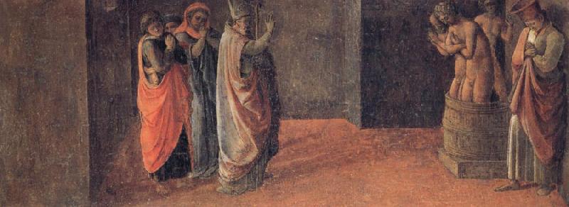 Fra Filippo Lippi St Nicholas Resurrects Three Murdered Youths oil painting image